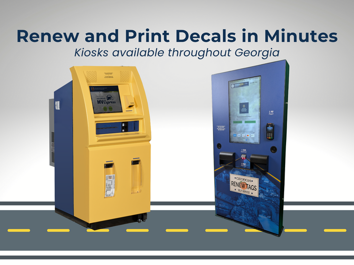Renew and print decals in minutes at tag kiosk